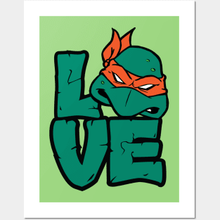 Turtle Love (Michaelangelo) Posters and Art